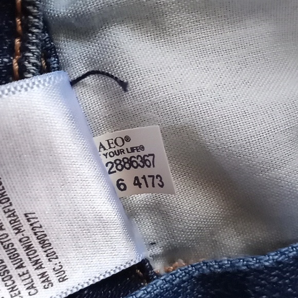 American Eagle Outfitters AEO Shortalls Blue Denim Handkerchief Pockets - Picture 10 of 10